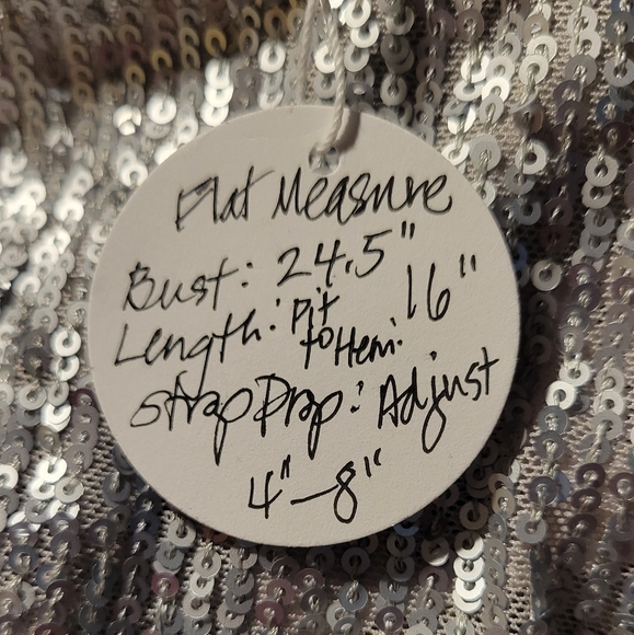 Ann Taylor Factory Draped Sequin Cami Manhattan Mist - Picture 5 of 5